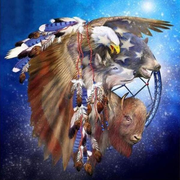 DIY Diamond Painting - Eagle Wolf Bear Buffalo PIX-311