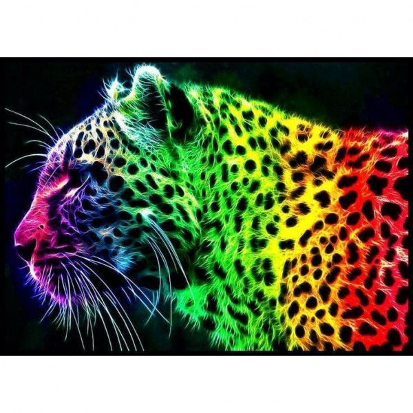 DIY diamant schilderij - Jaguar kleuren PIX-500