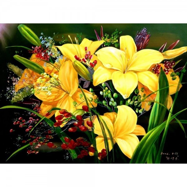 DIY Diamant Schilderij - Bloem PIX-753