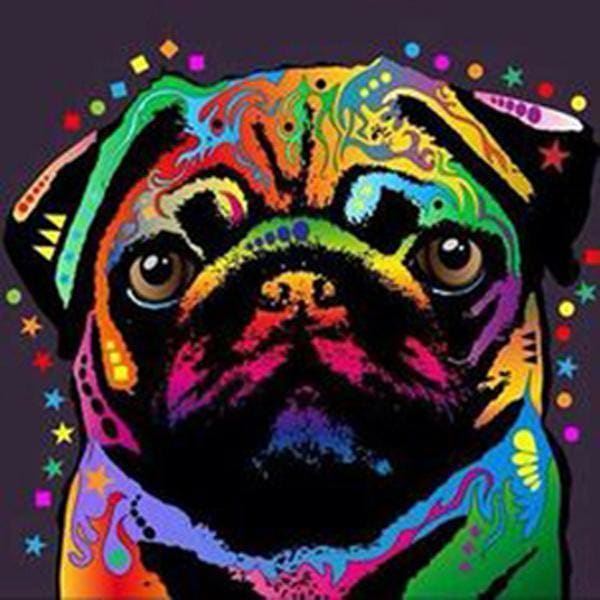DIY Diamond Painting - Pug Dog kleuren PIX-321