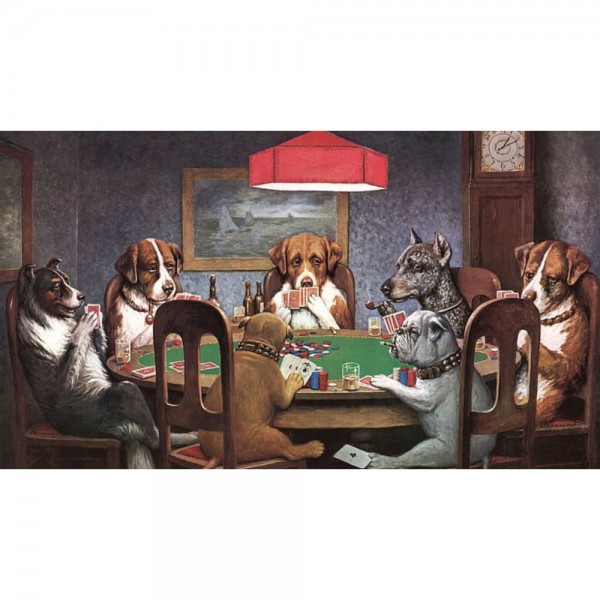 DIY Diamond Painting - Honden Poker PIX-329