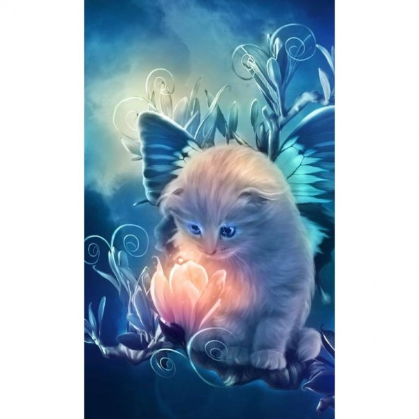 DIY diamant schilderij - kat PIX-1373