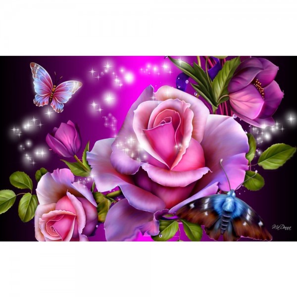 DIY Diamant Schilderij - Bloem PIX-747