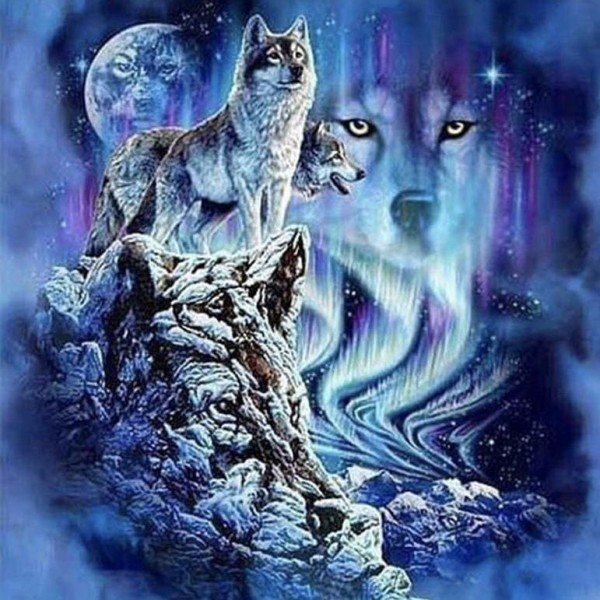 DIY diamant schilderij - Wolf PIX-98