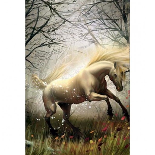 DIY Diamond Painting - Paarden Wit Helder PIX-298