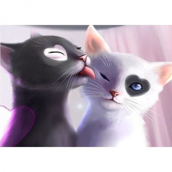 DIY Diamond Painting - Katten houden van harten PIX-260