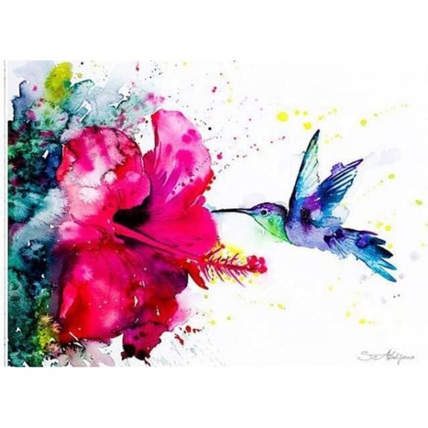 DIY Diamond Painting - Kolibrie van strass PIX-520