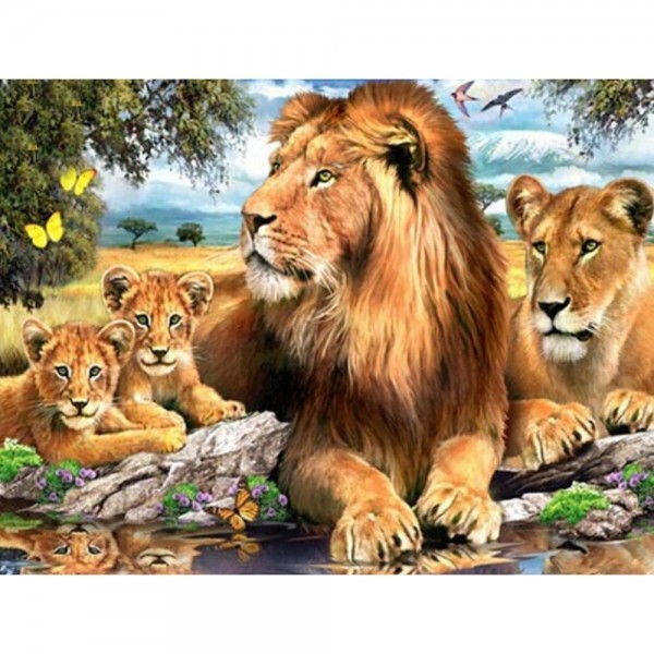 DIY Diamond Painting - Lion Family PIX-409