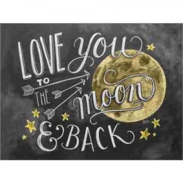 DIY diamant schilderij - Love You Moon PIX-1223