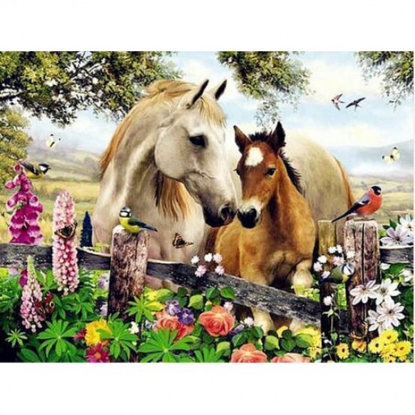DIY Diamond Painting - Paarden ma PIX-289