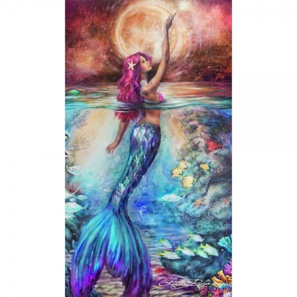 DIY Diamond Painting - Zeemeermin rood PIX-268