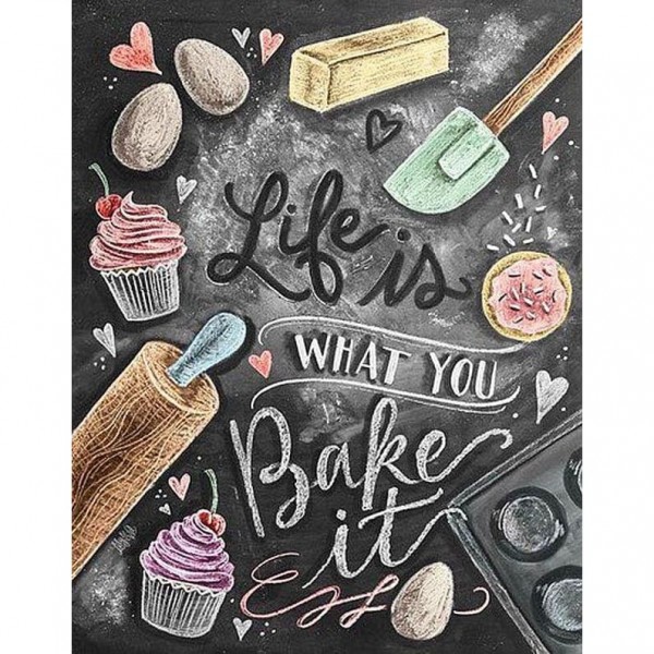 DIY Diamond Painting - Baking Life is what you bake PIX-57
