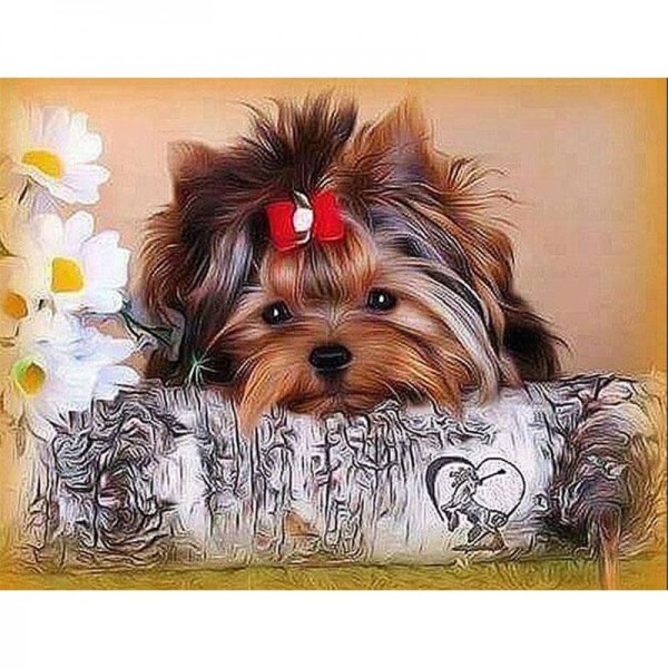 DIY Diamond Painting - Schattige hond PIX-195