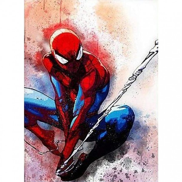 DIY diamant schilderij - Spiderman kleuren PIX-588