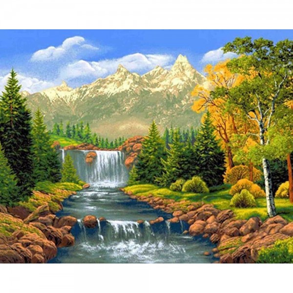 DIY Diamond Painting - Landschapswaterval PIX-86