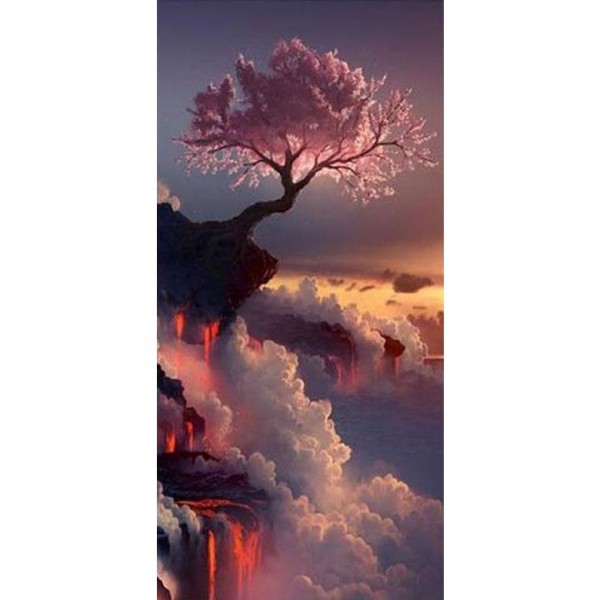 DIY Diamond Painting - Kers op vulkaan PIX-202