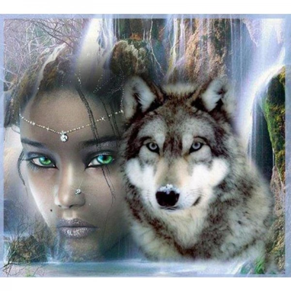DIY diamant schilderij - Wolf PIX-107