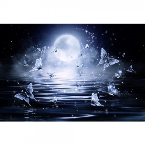 DIY Diamant Schilderij - Witte Vlinder PIX-222