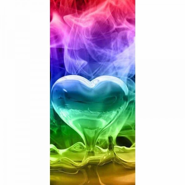 Smokey Hearts-Volledige boor Diamond Painting Abstract
