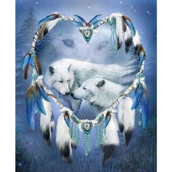 DIY diamant schilderij - Wolf Love PIX-123