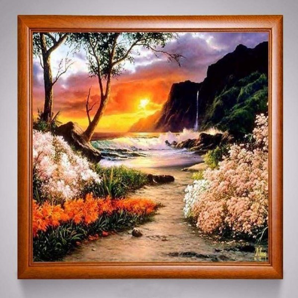 Volledige boor - 5D DIY Diamond Painting Kits Beautiful Sunset Sea