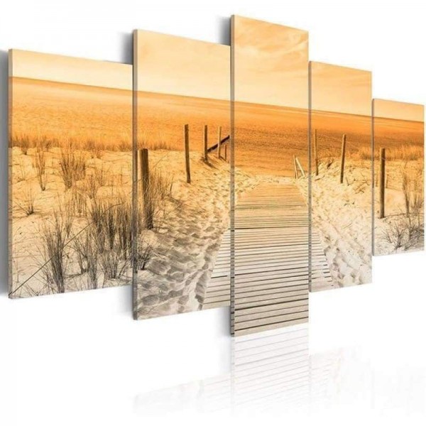 Volledige boor - 5D DIY Diamond Painting Kits Sea Beach Grass