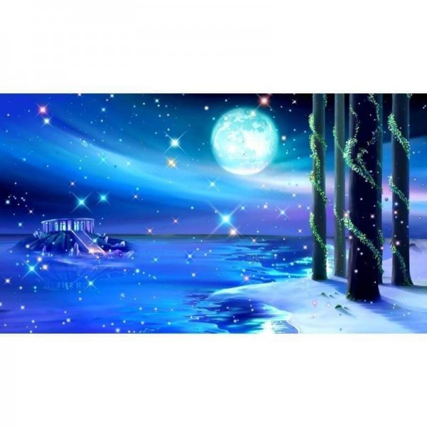 Volledige boor - 5D DIY Diamond Painting Kits Dream Moon Star Sea