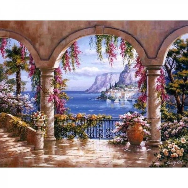 Volledige boor - 5D DIY Diamond Painting Kits Seaside Scenery