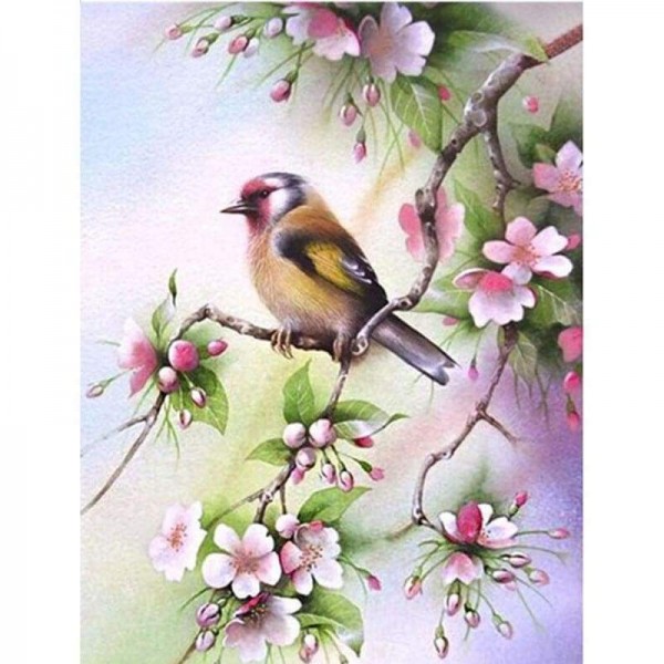 Volledige Boor - 5D DIY Diamant Schilderij Kits Cartoon Vogels Bloem Takken