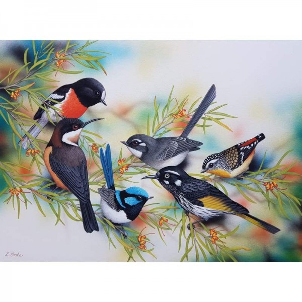 My Garden Birds - Volledige boor diamant schilderij Kit