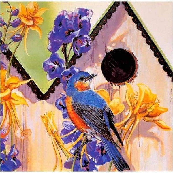Nieuwe Hot Koop Canvas Blue Bird Volledige Boor - 5D Diy Diamant Schilderij Kits