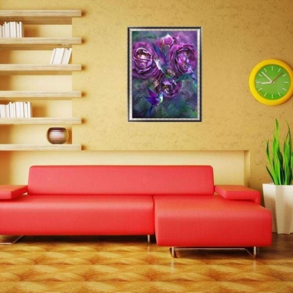 Volledige boor - 5D DIY Diamond Painting Kits Beautiful Flowers Birds