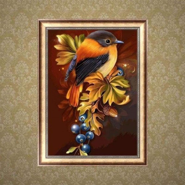 Volledige boor - 5D DIY Diamond Painting Kits Cartoon schattige vogel op de takken