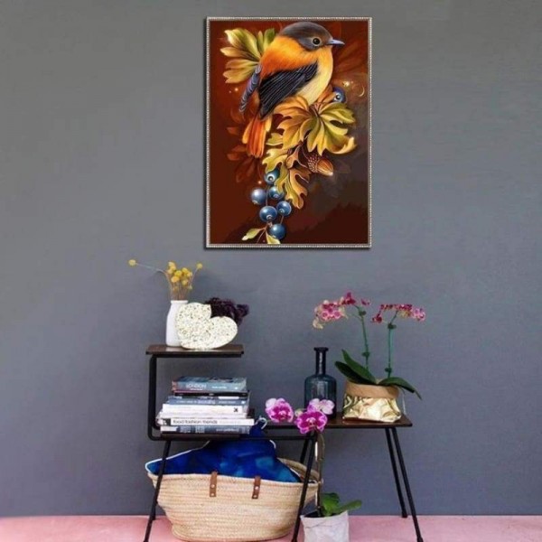 Volledige boor - 5D DIY Diamond Painting Kits Cartoon schattige vogel op de takken