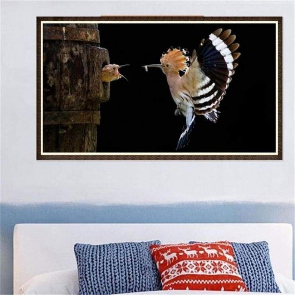 Volledige boor - 5D DIY Diamond Painting Kits Warm Bird Mother Feed Kid
