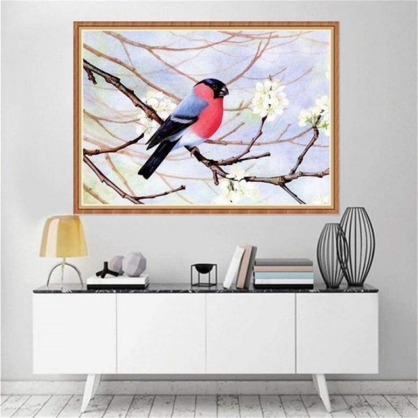 Volledige boor - 5D DIY Diamond Painting Kits Wintervogel op de takken