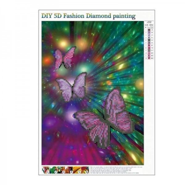 Volledige boor - 5D DIY Diamond Painting Kits Kleurrijke Dream Shine Butterfly