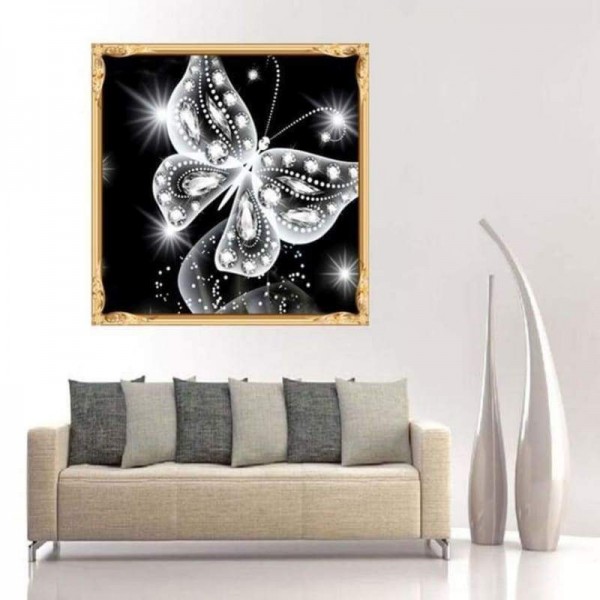 Moderne kunst dromerige volledige boor - 5D DIY diamant schilderij vlinder kits beste cadeau