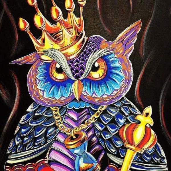 Volledige boor - 5D DIY Diamond Painting Kits Arrogant Owl King