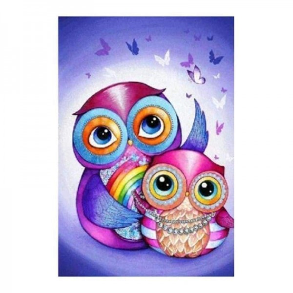 Volledige boor - 5D Diamond Painting Kits Warme en mooie cartoonstijlen Uil
