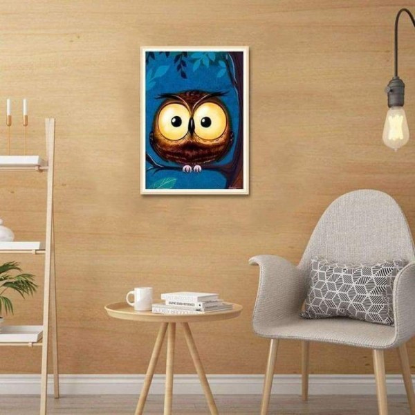 Volledige boor - 5D DIY Diamond Painting Kits Cartoon Animal Cute Owl