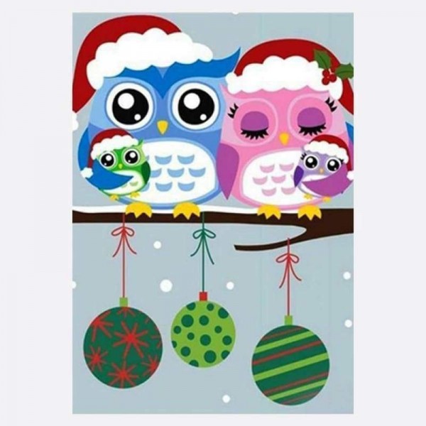 Volledige boor - 5D DIY Diamond Painting Kits Cartoon Styles Lovely Owls