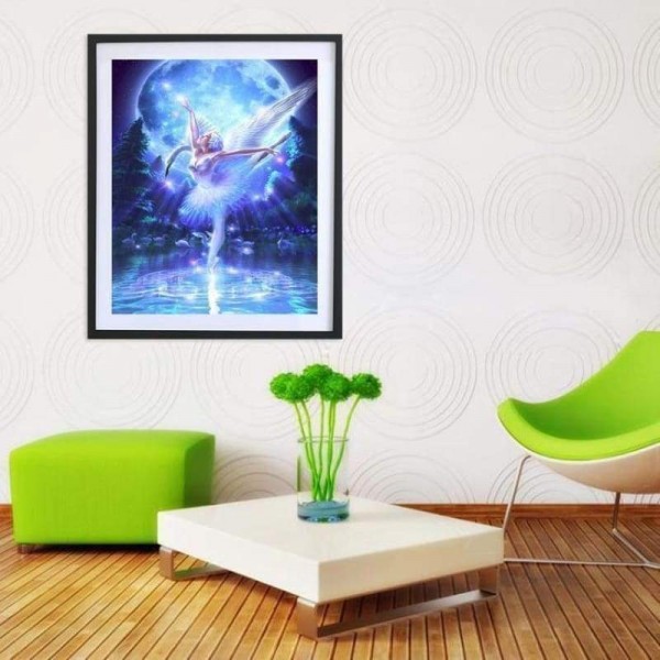 Volledige boor - 5D DIY Diamond Painting Kits Visional Elf Girl Moon