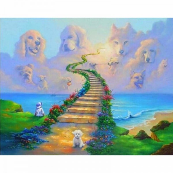 Dog Heaven - Volledige boor diamant schilderij -