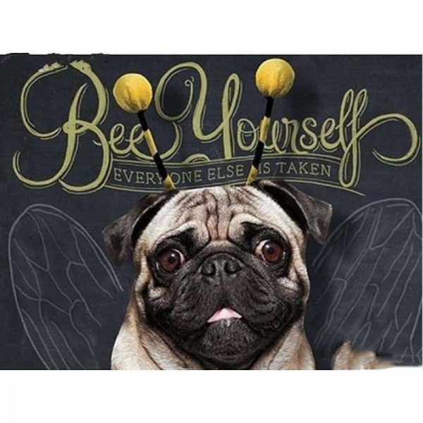 Volledige boor - 5D DIY Diamond Painting Kits Pet Cute Bee Dog