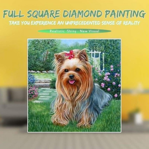 Moderne kunst strass schattige hond volledige boor - 5D Diy Diamond Painting Kits