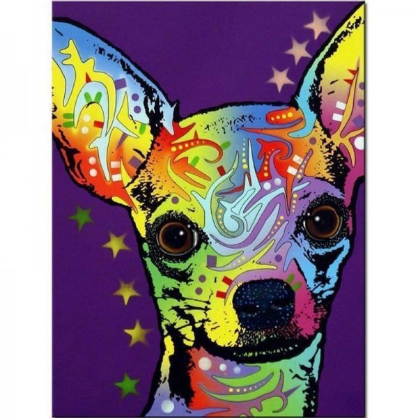 Speciale volledige vierkante boor Kleurrijke hond volledige boor - 5D Diy Diamond Painting Kits
