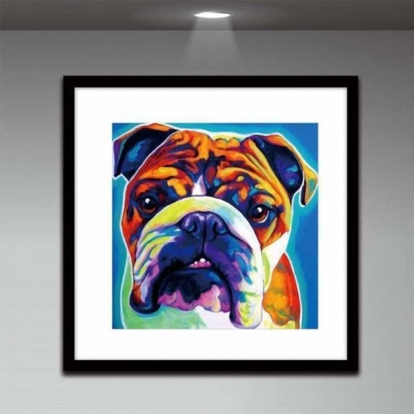 Volledige boor - 5D DIY Diamond Painting Kits Watercolour Pet Dog QB5448