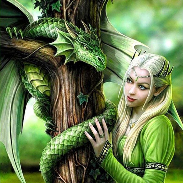 Groene princess en draak