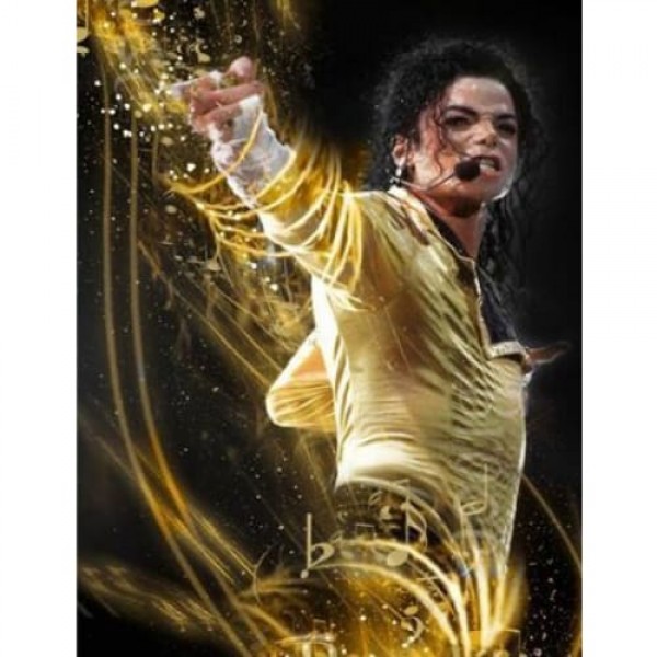 DIY diamant schilderij - Michael Jackson goud PIX-485